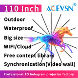 Load image into Gallery viewer, 280CM Outdoor 3D Hologram Fan 16 Blades Waterproof Holographic Advertising Display WiFi Cloud SD Card LED for outdoor Promotion