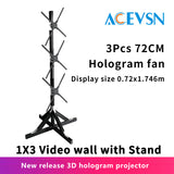 Load image into Gallery viewer, 3pcs hologram projector video wall synchronization advertising hologram projector 3d led fan display for event christmas new year